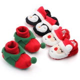 Baby Shoes for Winter Christmas Infant Shoes Cute Santa for Boys and Girls 11CM/12CM/13CM 0-12 Months Warm Lining Inside Soft