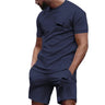 2024 New Men’s Sportswear Summer Suit Men’s Fitness Suit Sports Suit Short Sleeved T-shirt + Shorts Quick Drying 2 Piece Sets