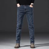 Men's Classic Black Jeans Elastic Slim Fit Denim Jean Trousers Male Plus Size 40 42 44 46 Business Casual Pants Brand