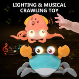 Kids Induction Escape Octopus Crab Crawling Toy Baby Electronic Pets Musical Toys Educational Christmas Gift Toddler Moving Toy