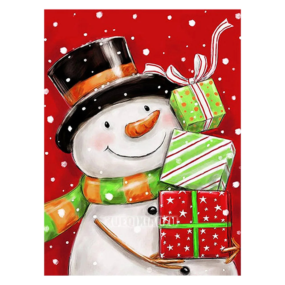 Diamond Painting Christmas Snowman Cross Stitch New Arrival 5D DIY Diamond Embroidery Mosaic Cartoon Craft Holiday Decorations