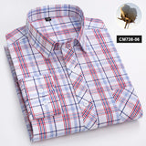 New in shirt 100%cotton long-sleeve shirts for men thin slim fit formal plain shirt plaid designer tops office elegants clothes