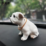 Nodding Dog Shaking His Head Tiger Doll Resin Simulation Dog Toy Dashboard Decoration Car Ornaments Cute Car Accessories