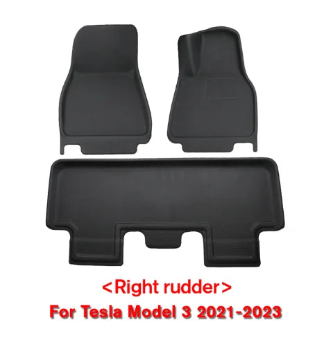 Fits Tesla Model 3 Model Y Floor Mat Luggage Mat Left Hand Drive 2017-2023 Left Right Rudder 4 Seasons Waterproof 3D Floor Liner