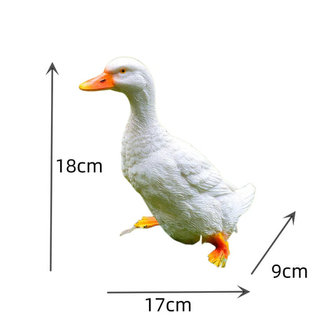 Cute Duck Resin Garden Statue Backyard Pond Ducks Decoration Bird Sculpture Indoor Outdoor Yard Decor Pond Lawn Ornament