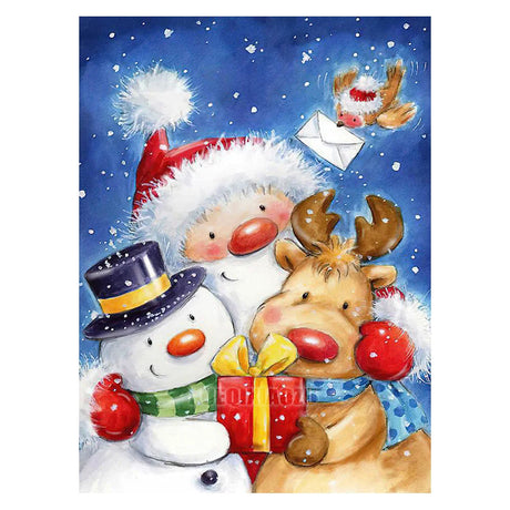 Diamond Painting Christmas Snowman Cross Stitch New Arrival 5D DIY Diamond Embroidery Mosaic Cartoon Craft Holiday Decorations