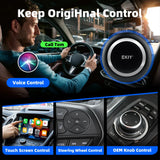 EKIY CarPlay Tv Box Android 13 4GB 64GB QCM6225 8-Core Wireless Carplay Android Auto Adapter Car Play Intelligent Systems