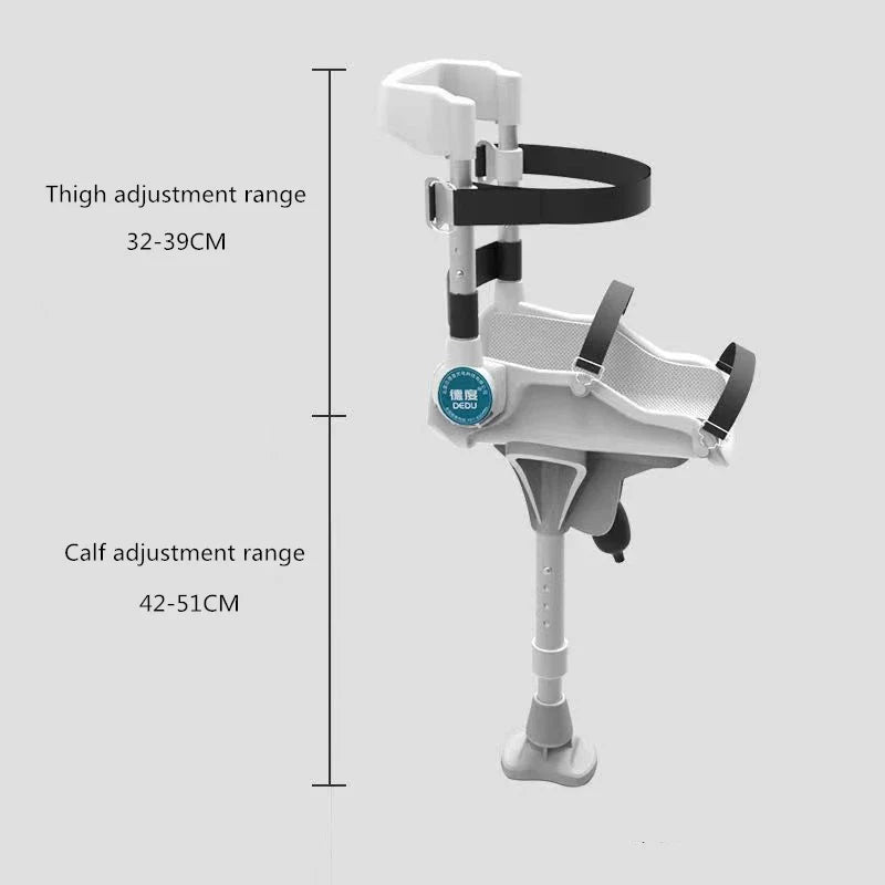 Support-Free Walking Aids Knee Crutch Walker Single-Leg Telescoping Assisted Walking Hands Free Crutch Leg Knee Mobility Support