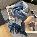 High-quality Australian Wool 100% Solid Color Women's Scarves Autumn and Winter Warm Men's Cashmere Shawl Wrap