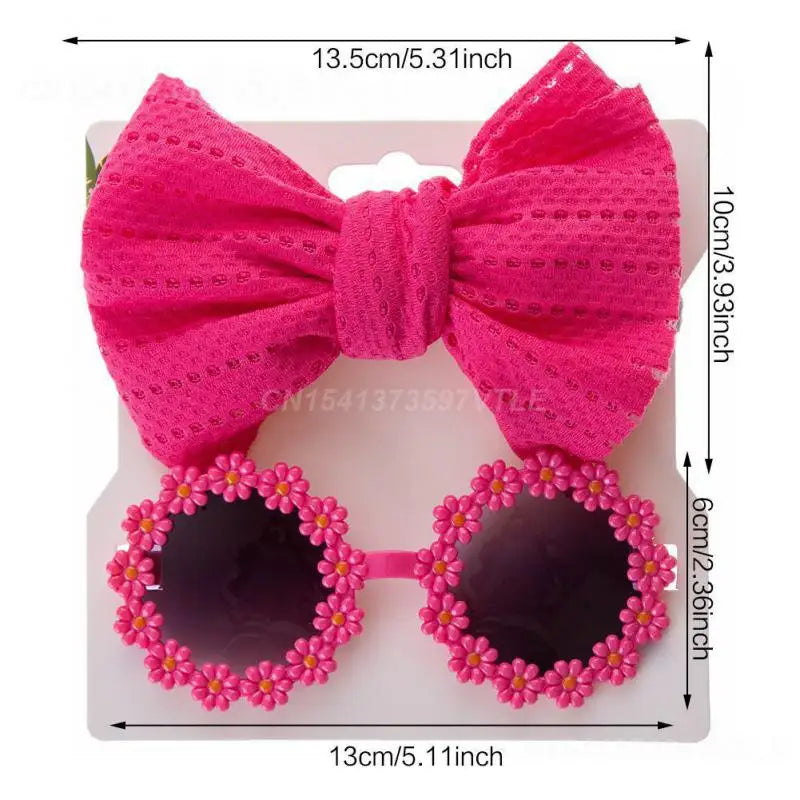 Childrens Sunglasses With A Sense Of Texture Baby Girl Hair Accessories Bow Hair Band Glasses And Accessories Baby Sunglasses