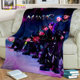 Korea Singer 3D Kpop Stray Kids Blanket,Soft Throw Blanket for Home Bedroom Bed Sofa Picnic Travel Office Rest Cover Blanket Kid