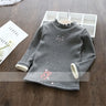 Fashion Girls Sweaters 2023 New Winter Children Clothes Cartoon Kids Tops Warm Velvet Thick Kids Sweater Girls Outwear Sweater