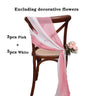 6PCS RUST Chiffon Chair Sashes 30 x 270cm Wedding Aisle Decoration for Weddings Christmas Baby Shower Birthday Party Decorations