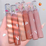 6 Colors Sexy Matte Lipsticks Waterproof Lip Gloss Long Lasting Non-Stick Cup Cheap Liquid Lipstick Korean Makeup Cosmetics