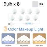 LED Detachable Bulbs Professional Makeup Mirror Lamp USB Power Cosmetic Mirror Light Hollywood Dressing Table Vanity Lights