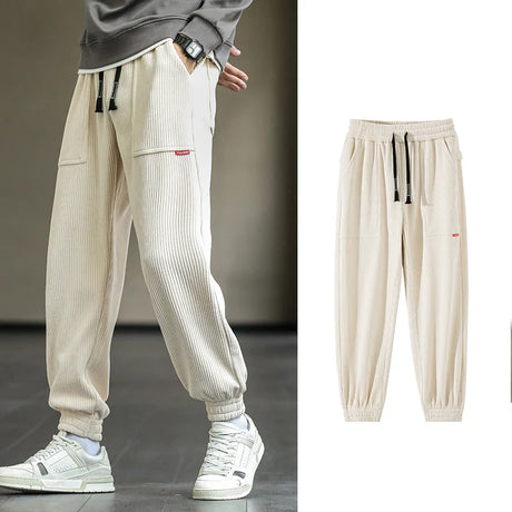 2022 New Autumn Winter Corduroy Sweatpants Men Baggy Joggers Fashion Streetwear Loose Casual Harem Pants Plus SIze 8XL