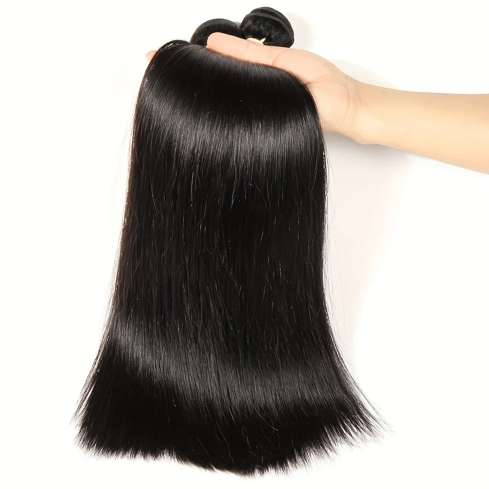 SPARK 12A Brazilian Straight Human Hair Extension 1B Natural Black Color 100% Human Hair Weave Bundles 8-30inch Remy Hair