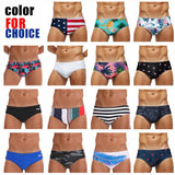 Datifer 2024 Summer Mens Shorts Removable Pad Fashion Print Swim Briefs Low Sexy Bikini Surfing Gym Beach Men Swimsuit Multicolo