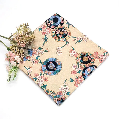 70x70/90x90cm Japanese Handkerchief Furoshiki Double Side Floral Print Bento Gift Wrapping Cloth Square Dust Cover Tablecloth