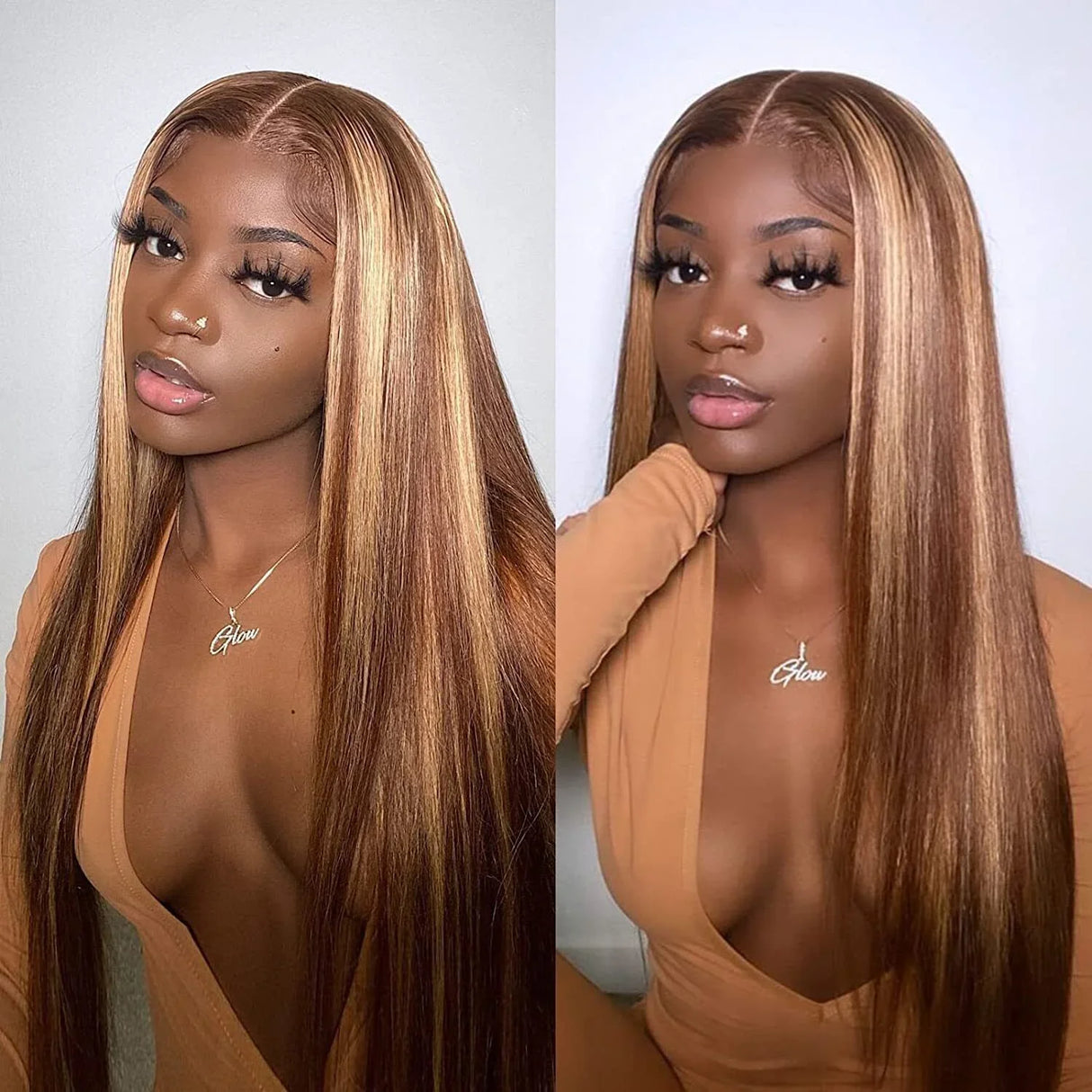 Highlight Ombre 13x4 13x6 HD Transaprent Lace Front Wig Human Hair Pre Plucked Honey Blonde Lace Frontal Wig Brazilian Hair