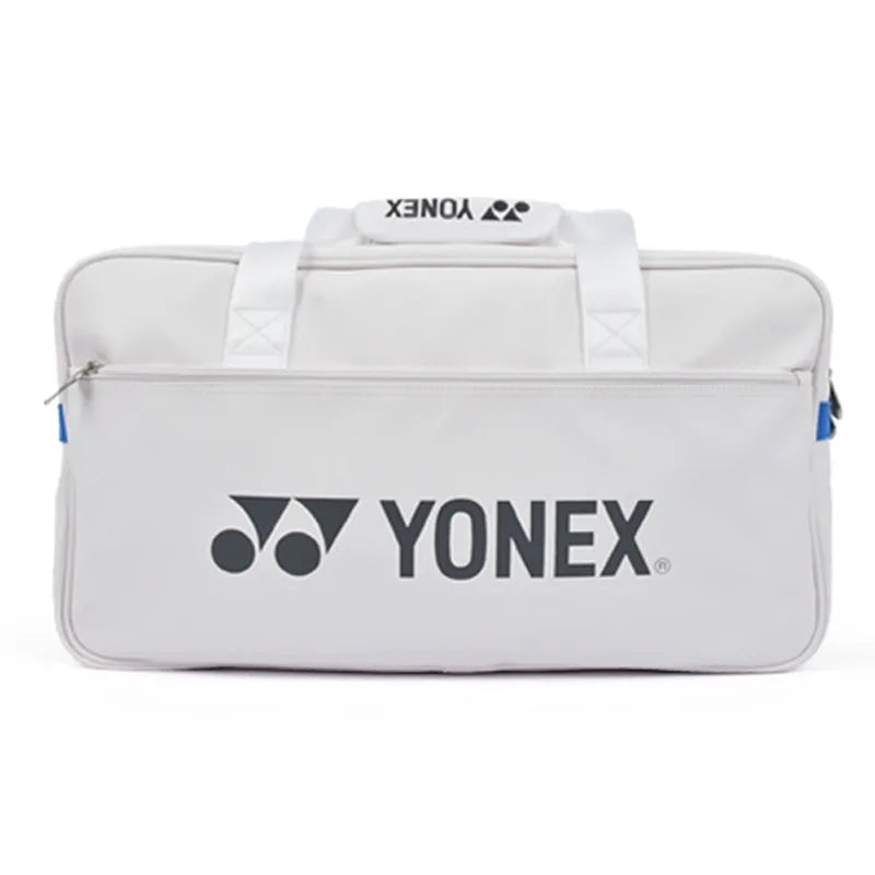 YONEX High Quality Badminton Racket Sports Bag Smooth Cowhide Champion Shoulder Bag Large Capacity Can Hold 2-3 Tennis Rackets