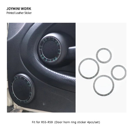 Car Speaker Cover Trim Sticker Door Horn Decoration Ring For MINI COOPER R55 R56 R57 R58 R59 Decorative Stickers Accessories