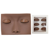 Training False Eyelash Practice Lash Silicone Mannequin Model Head for Beginner Training Set Practicing Eyelash Extension Tools