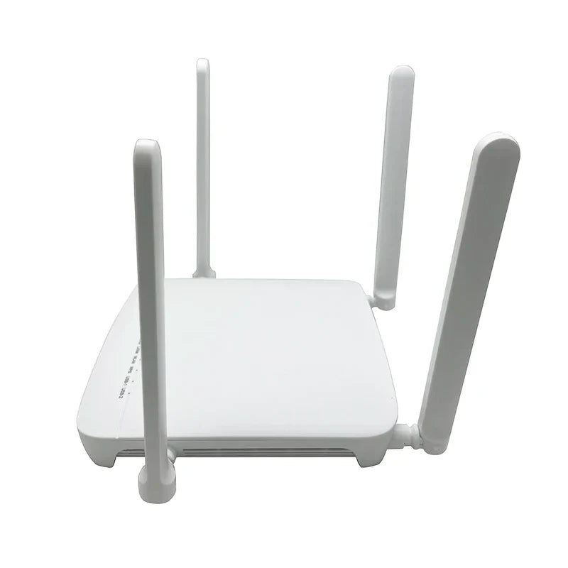 Gpon Xpon Onu 4 Antenna H3-5S 4GE 2.4G/5G Dual Band Wifi AC1200M FTTH Fiber Optical Network Equipment Modem English Firmware