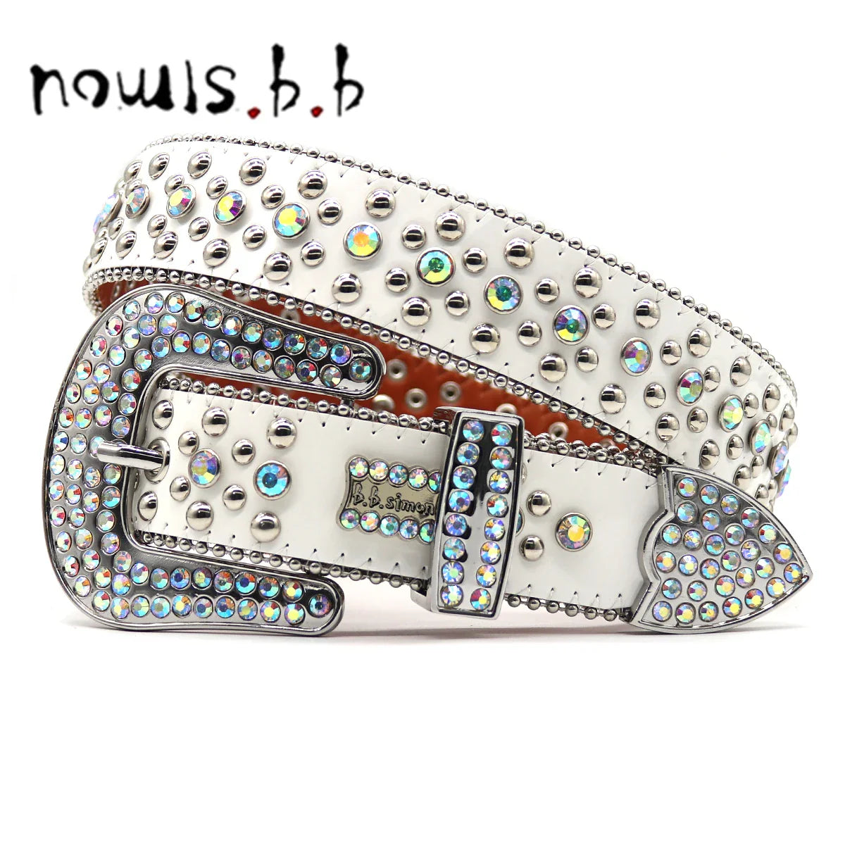 NOWISBB Y2K Rhinestones Belts Quality Western Cowgirl Cowboy Diamond Bling Cinturones Para Hombre Luxury Designer Brand Goth