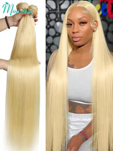 Monstar 1/3/4 613 Blonde Straight Hair Bundles Brazilian Remy Human Hair Extension Honey Blonde Bundles 8- 40 Inch Free Shipping