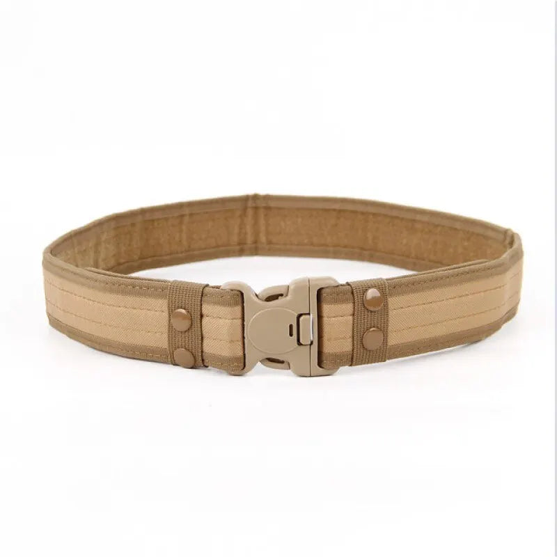 New Plastic Buckle Men Canvas Lengthened Thickened Tactical Belt Wide Edging Outdoor Belt