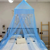 Bedcover Curtain Fluorescent Stars Design 2 Sizes Protection Kid Room Round Top Children Crib Bed Tent   Bed Canopy  Daily Use