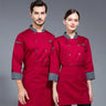 black Chef Jacket long Sleeve chef uniform Cook Coat Chef T-shirt Baker Work Uniform Waiter Restaurant Hotel Clothes women Logo