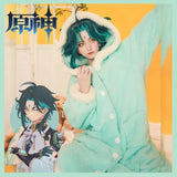 genshin impact blanket hoodie blankets Xiao lyney Zhongli Ganyu Raiden Baal scaramouche fleece Cloak Cape Cosplay Pajama Costume