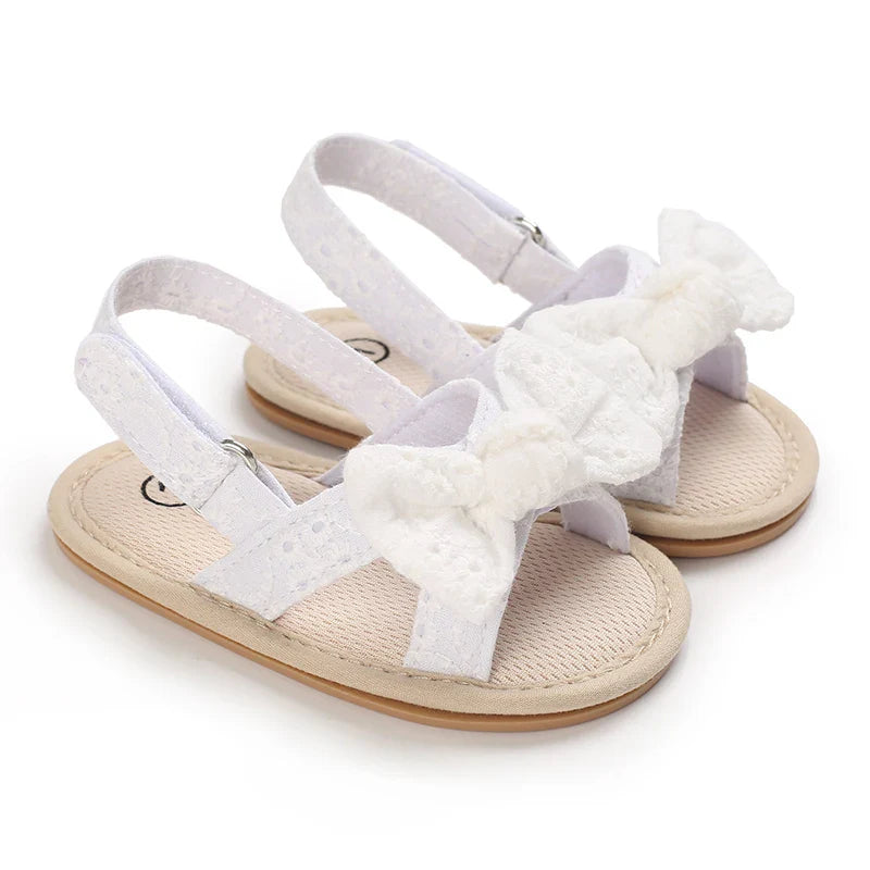 Girls' sandals Bowknot pearl sandals Children's sandals Toddler walking shoes