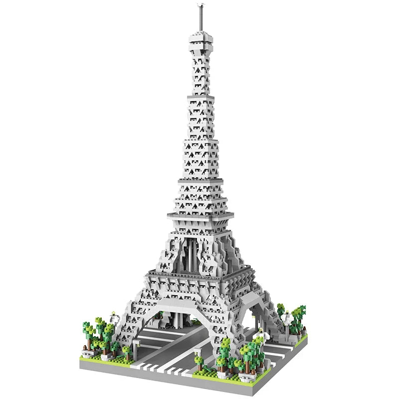 Paris Tower Street View Building Block Mini Diamond Small Particle Assembly Building Block Decoration Toy