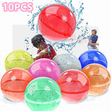 10 Pcs Reusable Water Balloons for Kids Adults Outdoor Activities, Kids Pool Beach Bath Toys Water Bomb for Summer Games