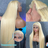 250 Density HD 613 Honey Blonde 30 40 Inches Straight 13x4 Lace Frontal Wig  13x6 Lace Front Wigs Human Hair Wig For Women