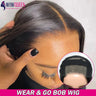 Wear And Go Bob Wig Glueless Wig Human Hair Ready To Wear Straight Bob Hair Wig Human Hair 30 Inch Pre Cut Lace 4x4 Closure Wig