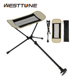 Outdoor Portable Folding Chair Footrest Aluminium Alloy Retractable Rest Bracket Chair Stool Foot Rest for Camping Fishing BBQ