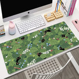 Cute Cat Large Gaming Keyboard Mouse Pad XL Green Plant Computer Gamer Tablet Mause pad Long Mousepad XXL 900x400 Play Mice Mats