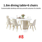 24 Dining Room Table Set Luxury Kitchen Furniture Modern Minimalist Dining Table With 6 Seats Customize Desktop Table And Chairs