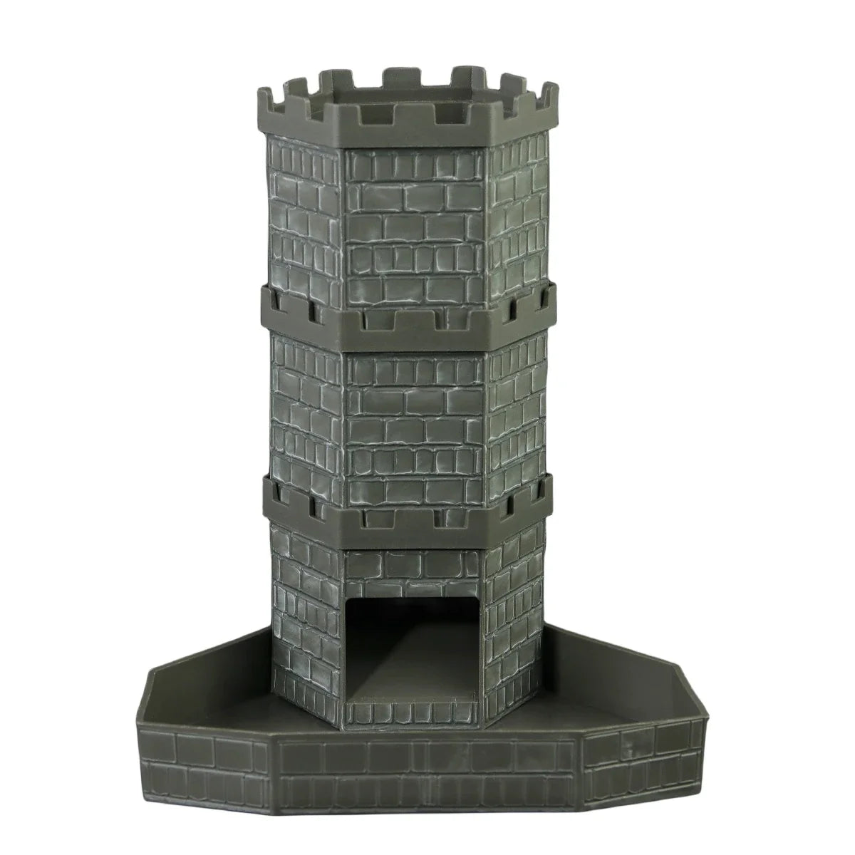 Dice Tower with Bricks Castle Pattern - Ideal for D&D Game RPG and Tabletop Gaming with Dice Rolling Tray