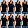 8 Pcs Cotton Mens Sleeveless Tank Top Solid Muscle Vest Men Undershirts O-neck Gymclothing Tees Tops Body Hombre Men Clothing