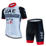 UAE Cycling Mtb Tricuta Man Uniform Men's Clothing Pants Jersey Costume Bike Clothes Shorts 2024 Laser Cut Mens Complete Bib Gel