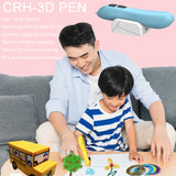 Kids' Safe 3D Printing Pen - Wireless, Low-Temperature, Magnetic Suction DIY Tool for Creative Fun!