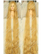 Harajuku Tangled Rapunzel Long Blonde Gold 150CM-200CM Wavy Curly Cosplay Party Costume Wigs