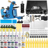 Professional Coil Tattoo Machine Kits 10 Wraps Coil Tattoo Gun Set with Power Supply Grip inks Tattoo Kit for Beginner