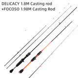 Mavllos Delicacy Solid Tip Bass Spinning Rod, Carbon Ultralight BFS Casting Rod Lure 0.6-8g/0.8-10g UL/L Tips Trout Fishing Rod