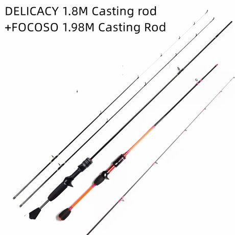 Mavllos Delicacy Solid Tip Bass Spinning Rod, Carbon Ultralight BFS Casting Rod Lure 0.6-8g/0.8-10g UL/L Tips Trout Fishing Rod